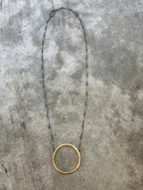 hatch two-tone hoop necklace - Lisa Crowder Studio