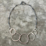 thin seven rough cut two-tone necklace - Lisa Crowder Studio