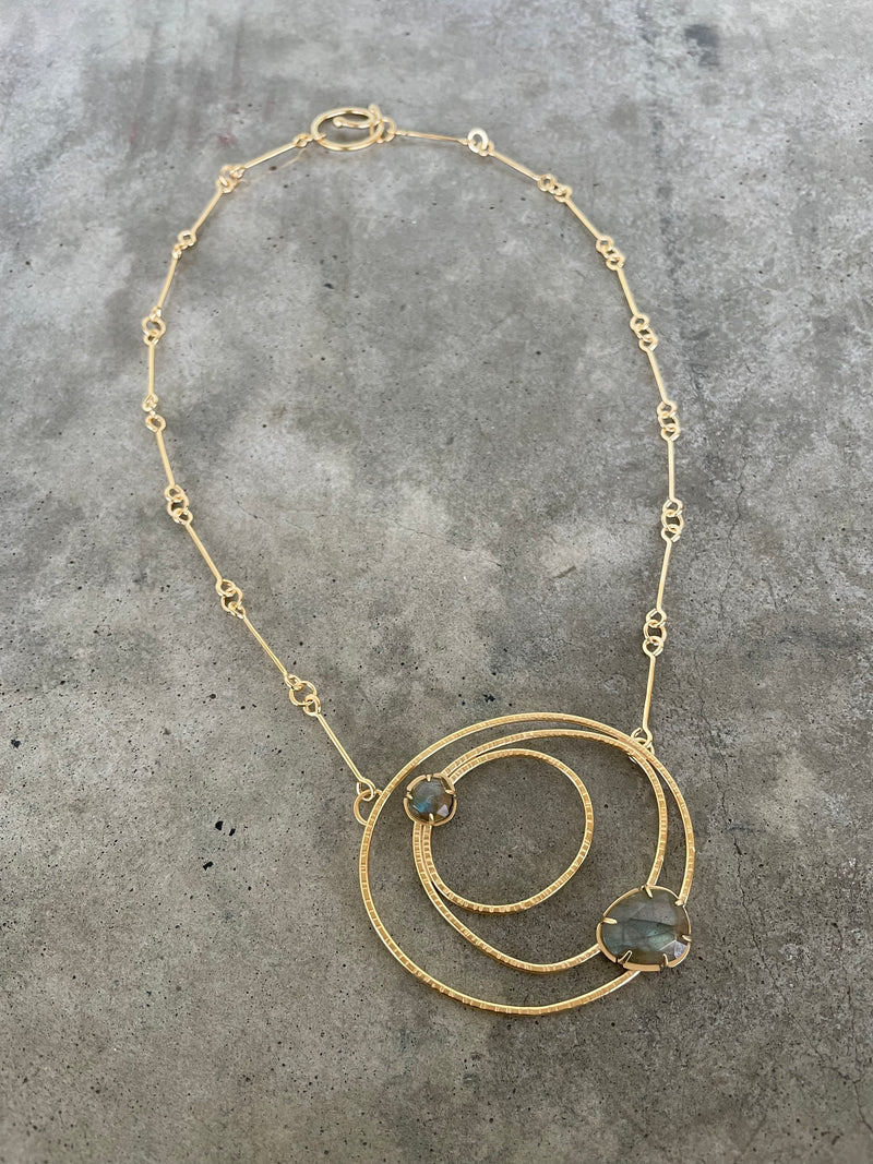 constellation necklace with labradorite