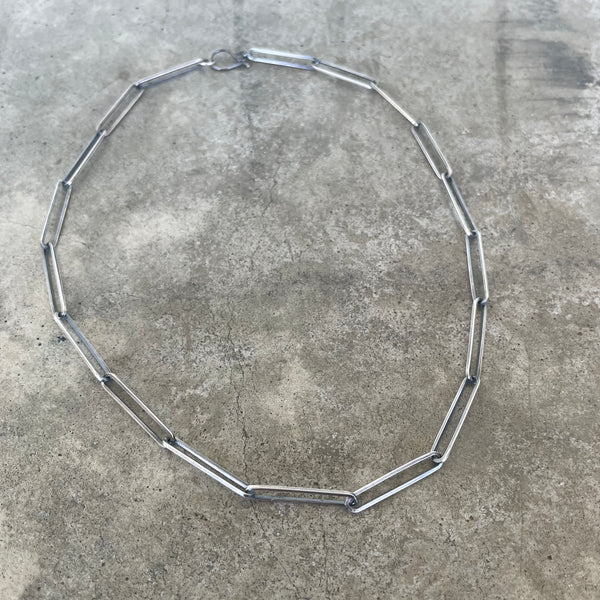 long oval chain-oxidized