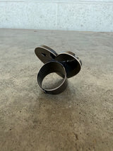 large red enamel heart ring