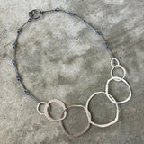 thin seven rough cut two-tone necklace - Lisa Crowder Studio
