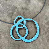 rough cut freeform enamel pendant - Lisa Crowder Studio