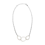 tiny three interlocking rough cut necklace - Lisa Crowder Studio