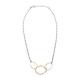 tiny three interlocking rough cut necklace - Lisa Crowder Studio