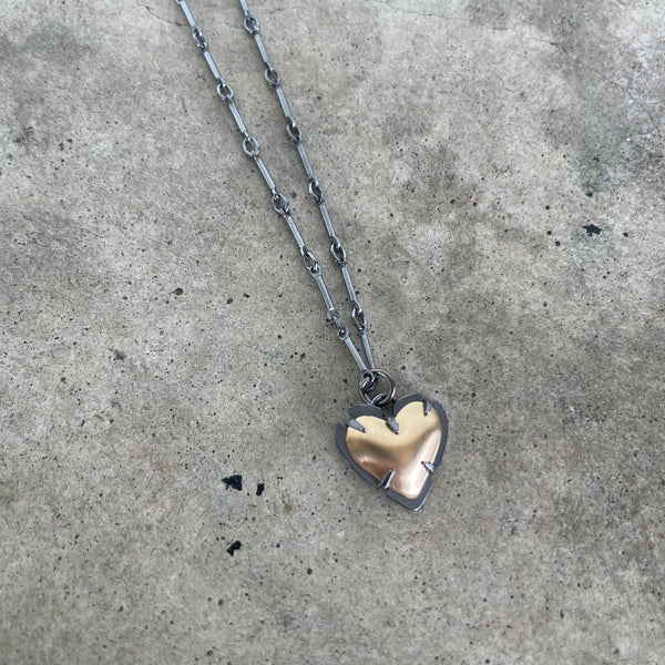 tiny heart necklace-gold