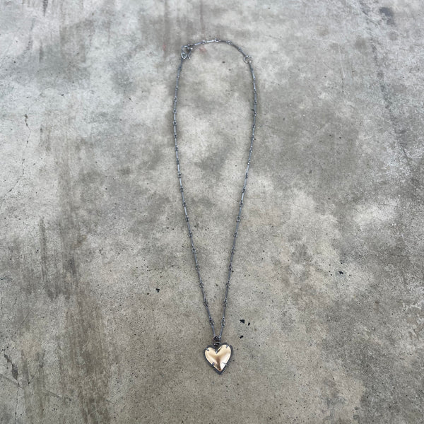 tiny heart necklace-gold