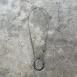 thin rough cut necklace with stone - Lisa Crowder Studio