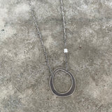 thin rough cut necklace with stone - Lisa Crowder Studio
