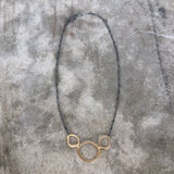 three rough cut graduated necklace