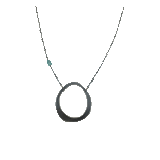 thin rough cut necklace with stone - Lisa Crowder Studio