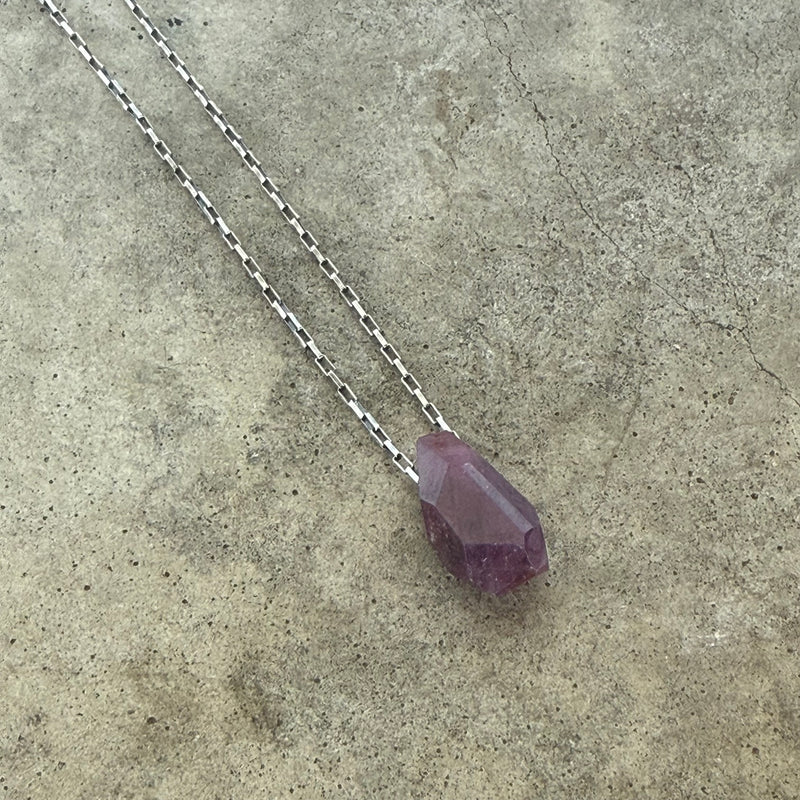 tourmaline geometric pendant