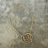 small constellation necklace with labradorite