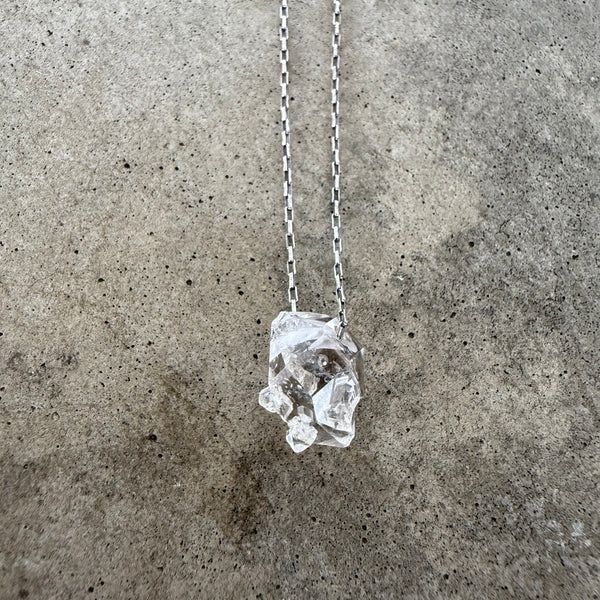 single herkimer diamond necklace