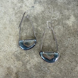 sapphire arc earrings