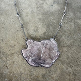 lepidolite freeform necklace