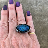 large labradorite evil eye ring - Lisa Crowder Studio