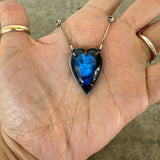large labradorite heart necklace