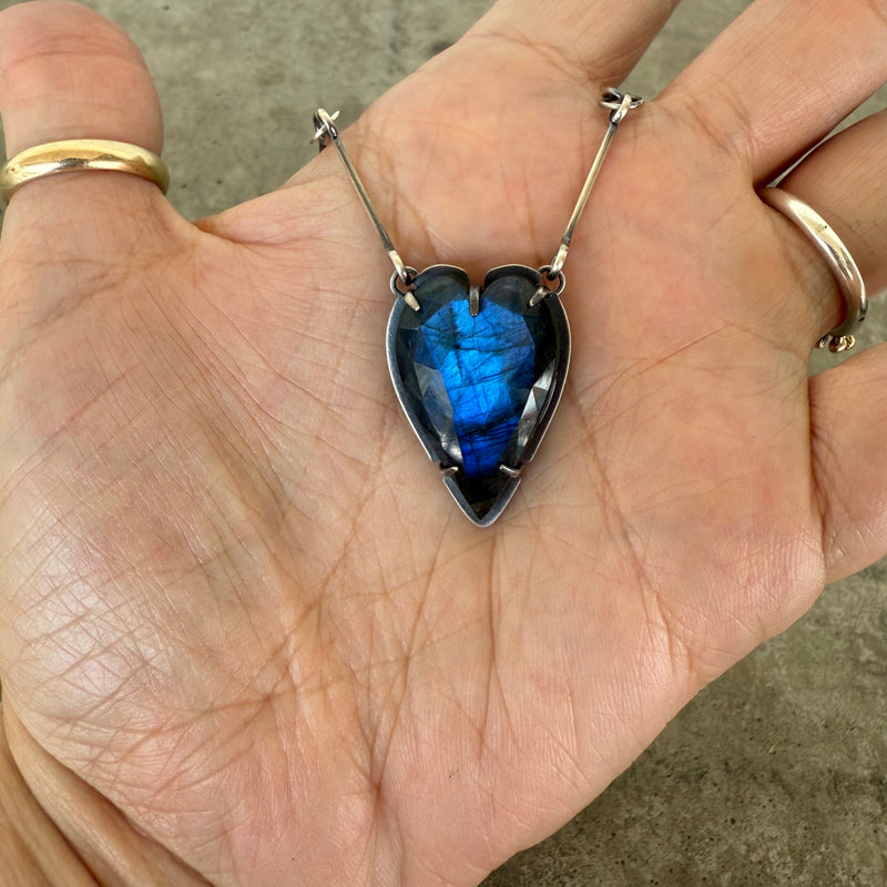 large labradorite heart necklace