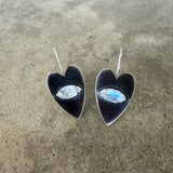 evil eye heart earrings