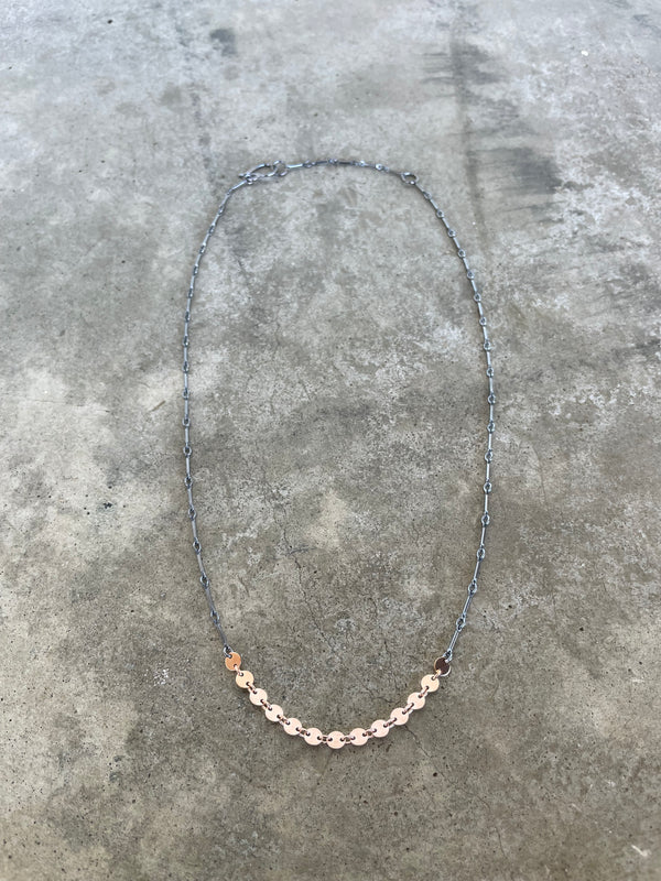 disc chain necklace-rose gold