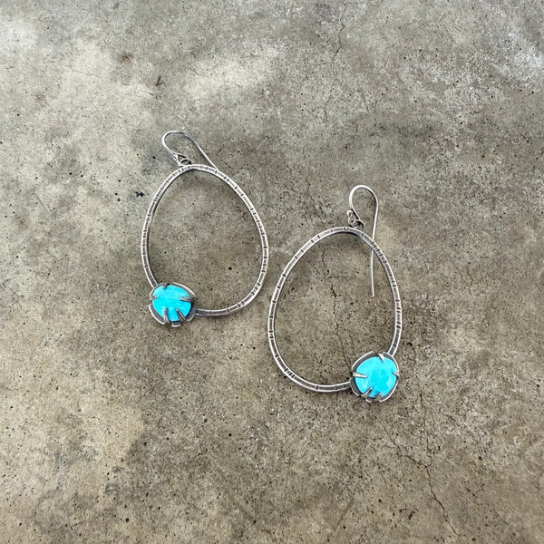 turquoise hatch hoops