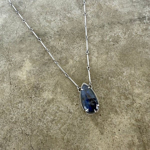 kyanite teardrop necklace