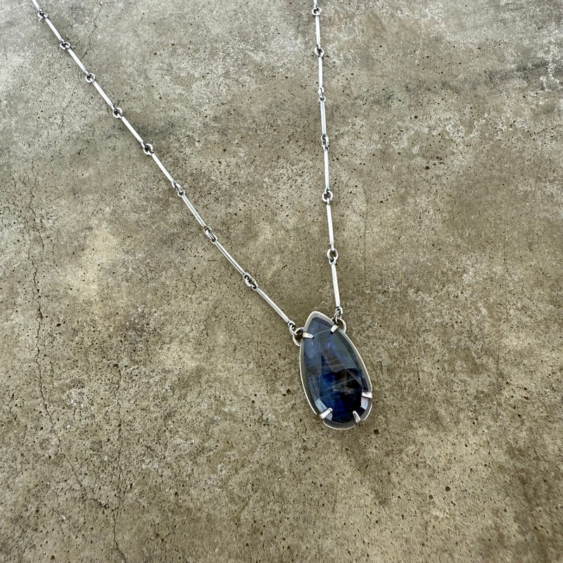 kyanite teardrop necklace