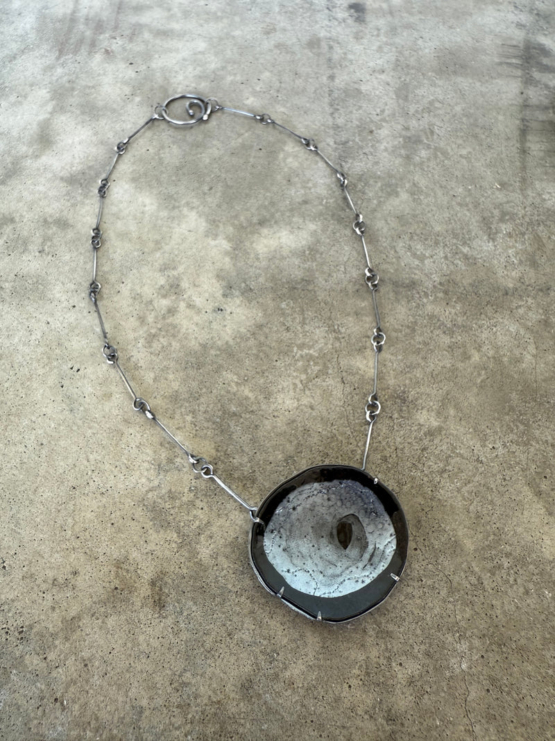 large enamel freeform necklace