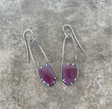 ruby arc earrings