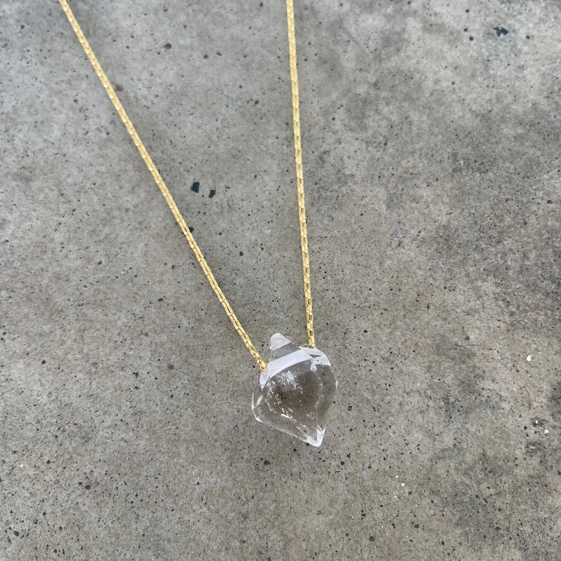 single herkimer diamond necklace