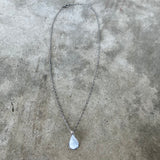 rainbow moonstone evil eye necklace - Lisa Crowder Studio