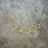 multi interlocking rough cut necklace