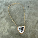 solar quartz and vermeil necklace