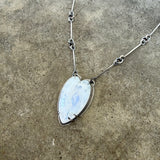 large rainbow moonstone heart necklace - Lisa Crowder Studio