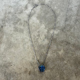 labradorite skull necklace