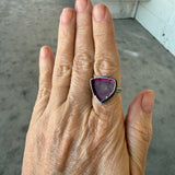 pinkish purple tourmaline slice ring - Lisa Crowder Studio