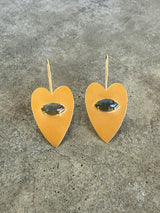 evil eye heart earrings-vermeil - Lisa Crowder Studio