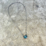 small freeform labradorite necklace