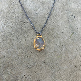 labradorite two tone mini necklace - Lisa Crowder Studio