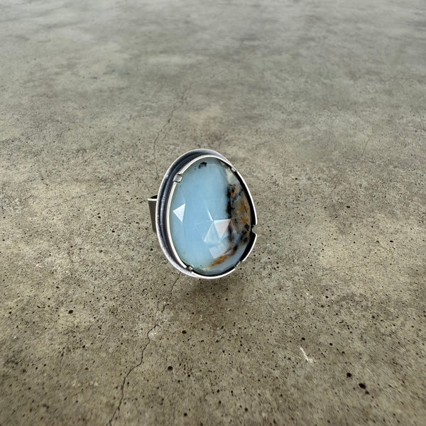peruvian opal freeform ring