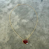 hessonite garnet freeform necklace-vermeil - Lisa Crowder Studio