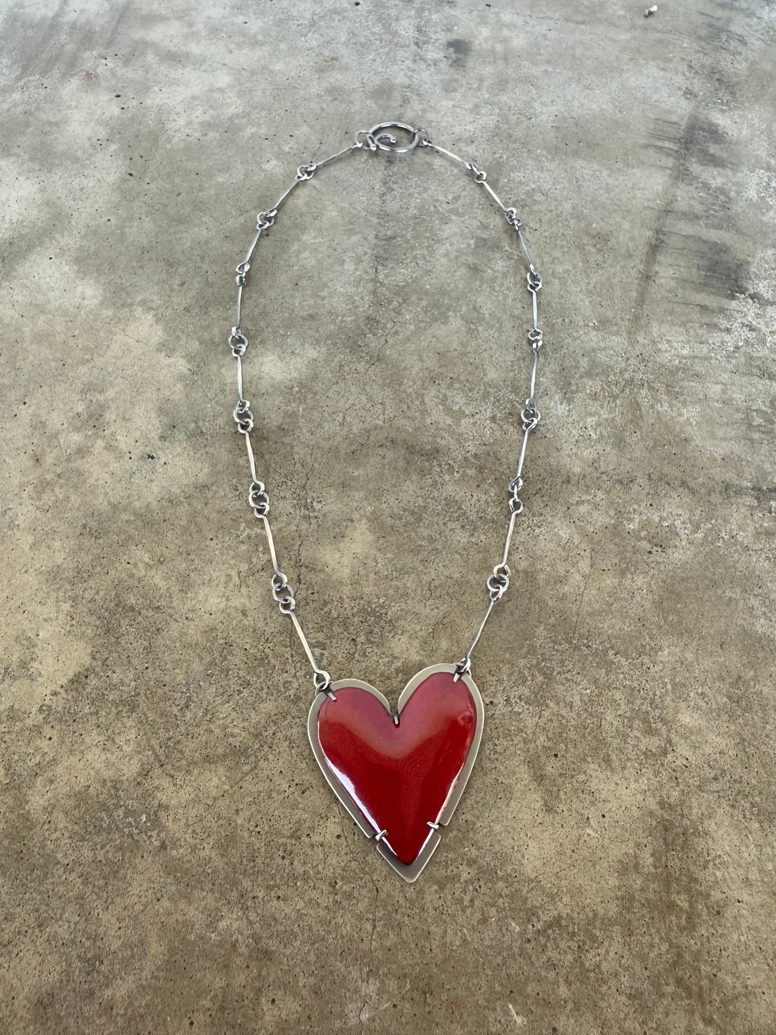large enamel heart necklace – Lisa Crowder Studio