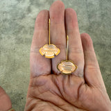 rose quartz lip earrings-vermeil - Lisa Crowder Studio