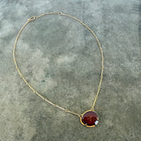 hessonite garnet freeform necklace-vermeil - Lisa Crowder Studio