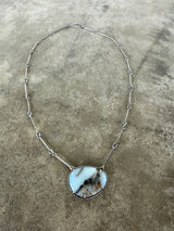 peruvian opal free form necklace
