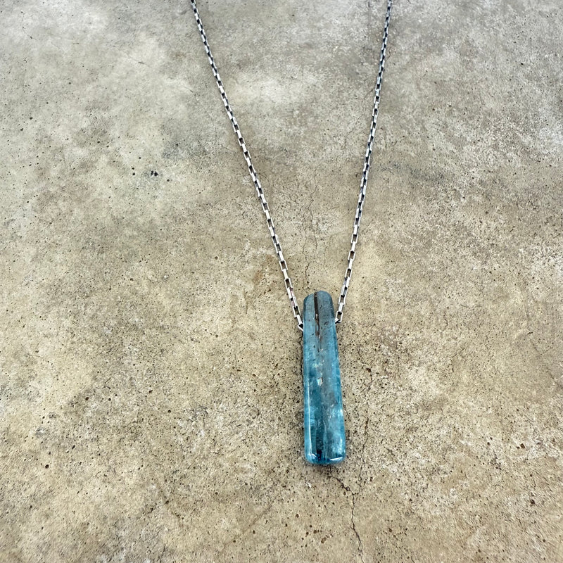 kyanite wand necklace