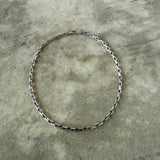 medium beveled box chain-oxidized