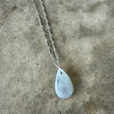 moss aquamarine teardrop necklace