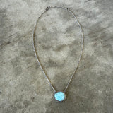 rose cut larimar necklace-med